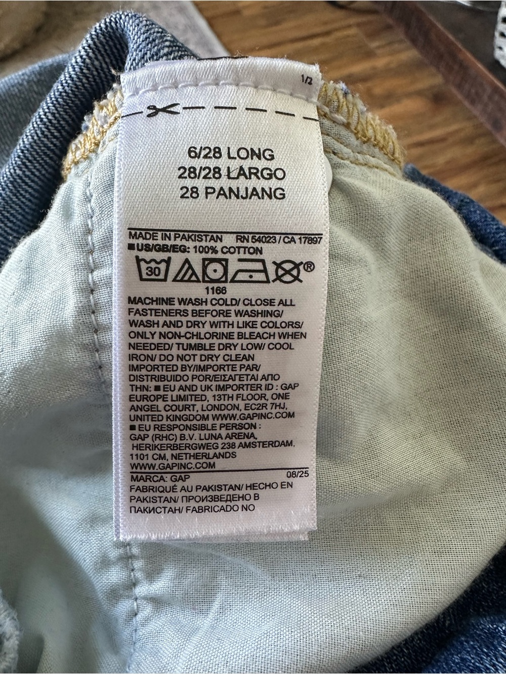 Gap Factory Women’s High-Rise Wide Leg Jeans in Medium Blue Wash size 6/28L - Picture 7 of 8